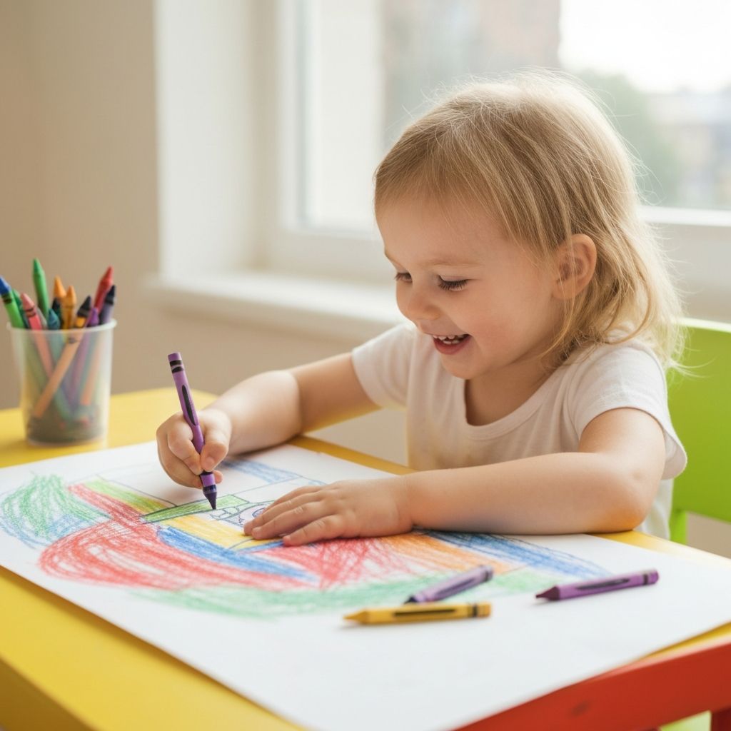 Niño dibujando en terapia
